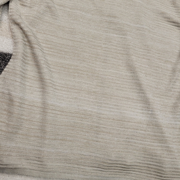 Mosook Beige Knit Sweater Cardigan Zip Size Medium - Picture 6 of 7